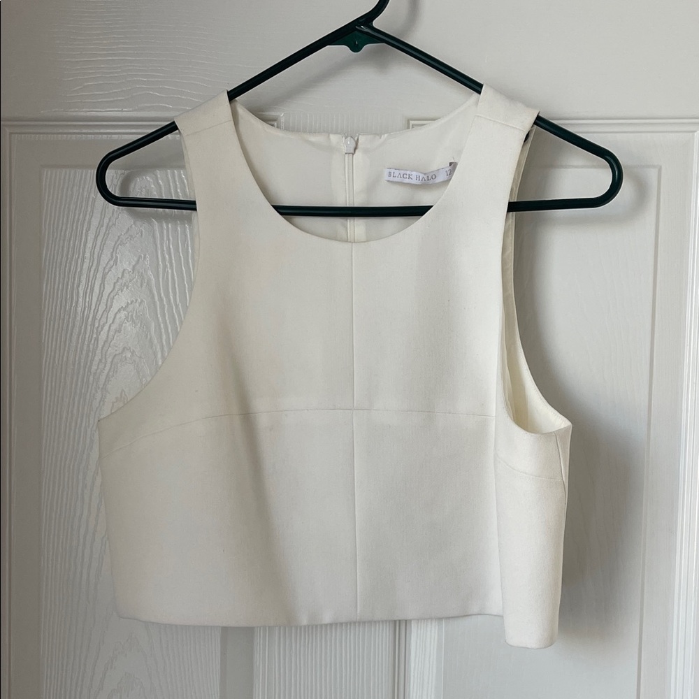Black Halo Cream Sleeveless Tank Top